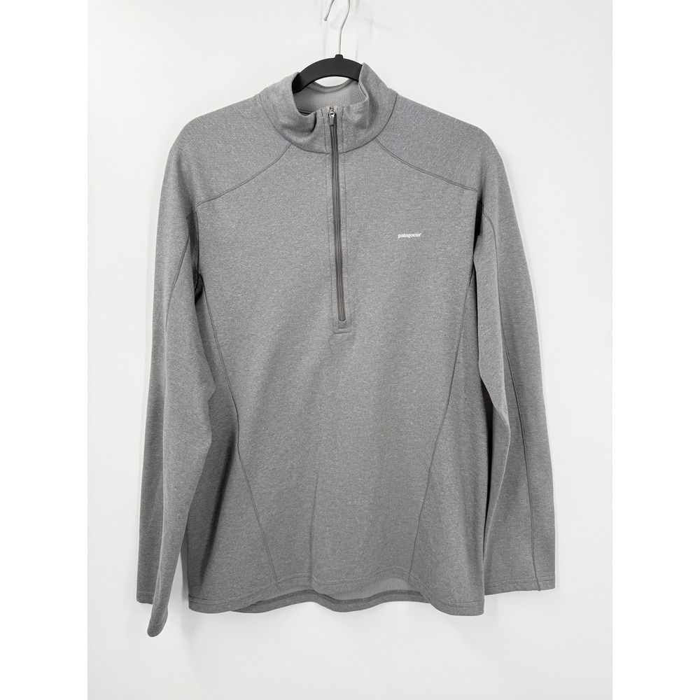 Patagonia Capilene 3 Midweight Quarter Zip Gray Mens sz M Gorpcore base layer